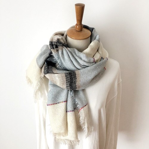 2021 New Japanese Unisex Style Winter Scarf Cotton And Linen Solider Color Long women's Scarves Shawl Plaid Men Scarf