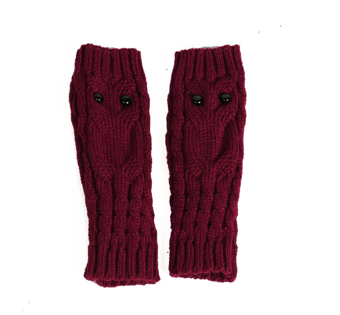 Brown Knitted Sweet Gloves & Mittens