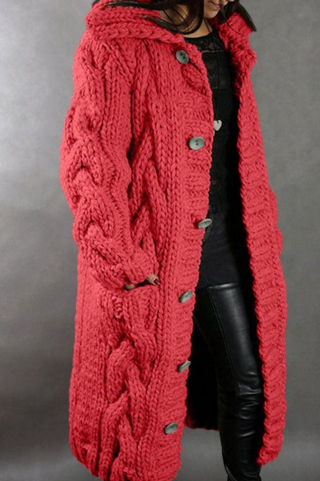 Vintage Winter Twist Over sized Knitted Coat Cardigans