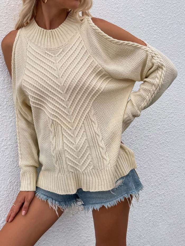 Elegant Autumn Winter Side Split Pullover Sweaters