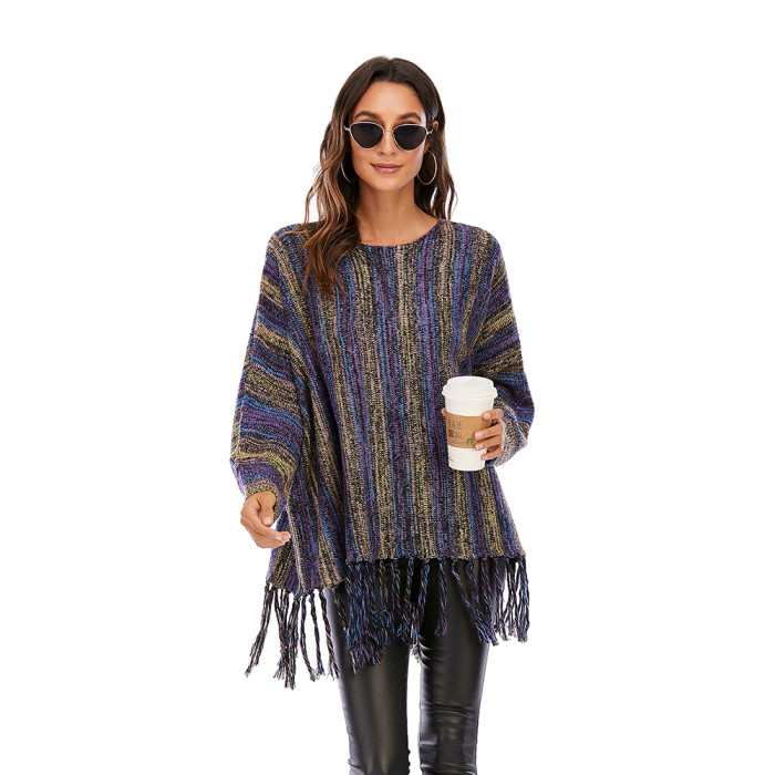 Autumn Spring Thin Sweater Women Pullovers Tassel Long Sleeve Casual Warm Round Neck Slim Soft Female Knit Jumper Top