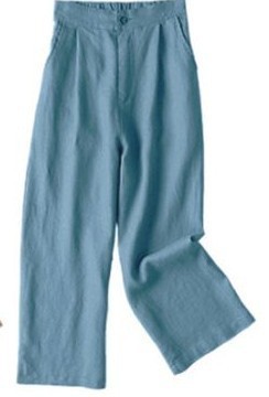 New Wide-leg Pants Women's Cotton and Linen Fashion Wild Loose Linen Pants Casual Wide-leg Pants 2021 Summer
