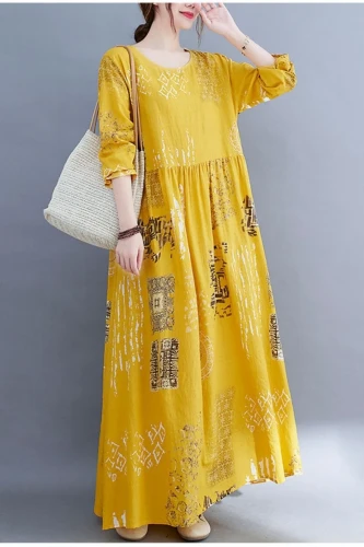 New Brand Spring Maternity Dress Woman Light Yellow Large Size Dresses Woman Clothing