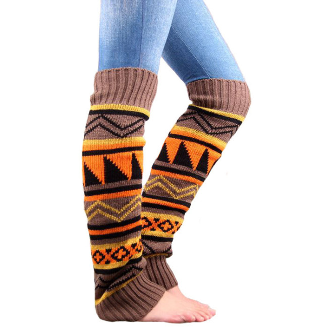 Printing Women Tight Long Socks Foot Leg Warmmer Stocking Ladies Winter Boot Socks Knitting Foot Leggings Stockings
