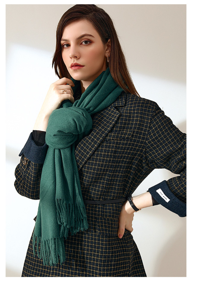 2022  New British Style solid  Spring  Autumn  Scarf for Women Versatile Warm Imitation Cashmere Shawl 70*180cm