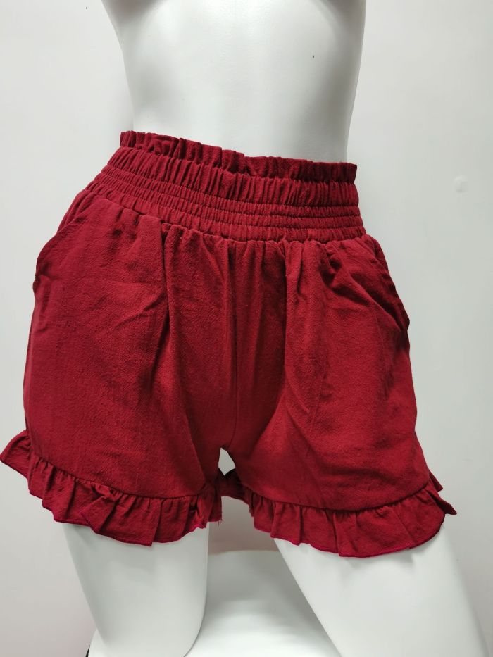 2022 New Women Retro Vintage Shorts Female High Waist Loose Shorts Office Ladies Solid Work Casual Shorts Summer Trouser