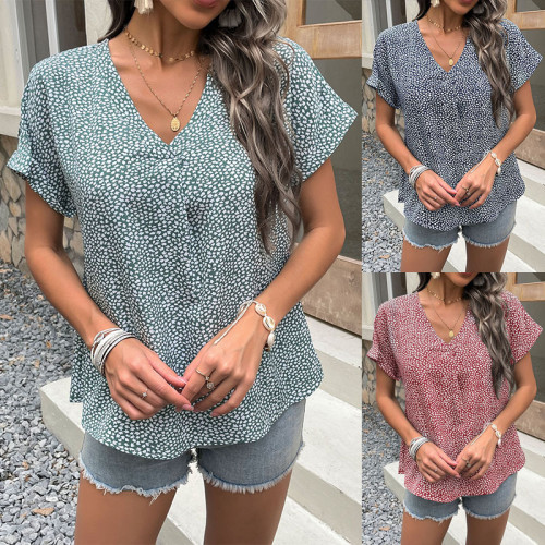 Summer New Style Comfortable and Versatile Daily Casual Printing Floral T-Shirts