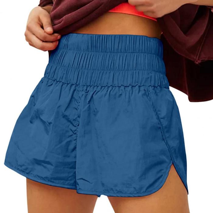 Straight Breathable Streetwear Pure Color Waist Tight Shorts