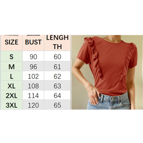 Women's Summer Fashion New T-shirt Casual Loose Round Neck Top