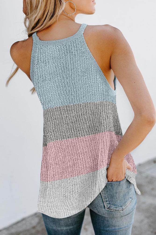 Women Summer Casual Loose Camis Knitted Sleeveless Vests