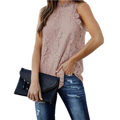 Summer Hollow Out Lace Tank Tops