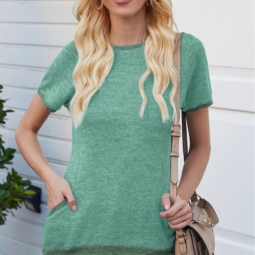 Women's Short Sleeve Pullover Casual Loose T-shirt
