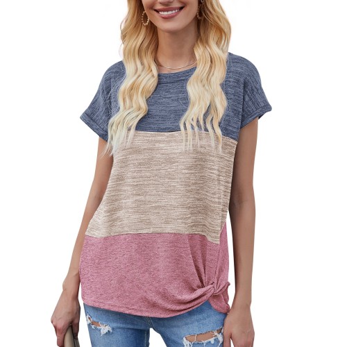 Summer T Shirt Women   Short Sleeve Color Kink Top Spot Female Tee