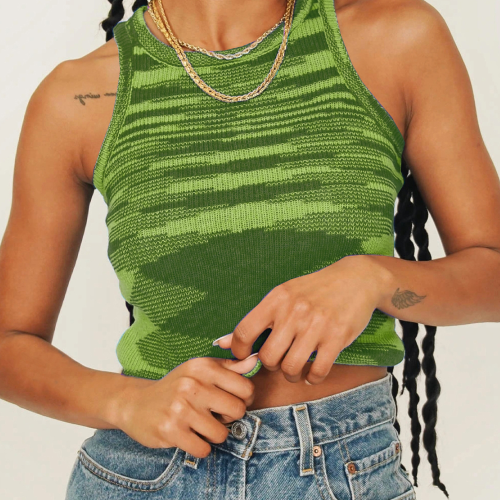 Women's Summer Knit Crop Tank Top