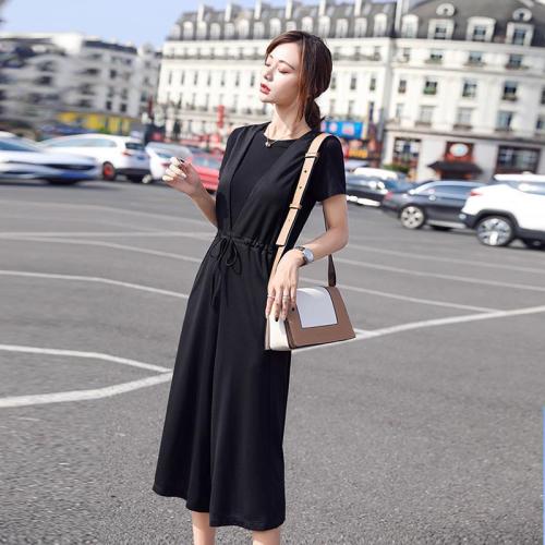 New Summer Two Piece Set Women Solid Short Sleeve T Shirts + Casual
