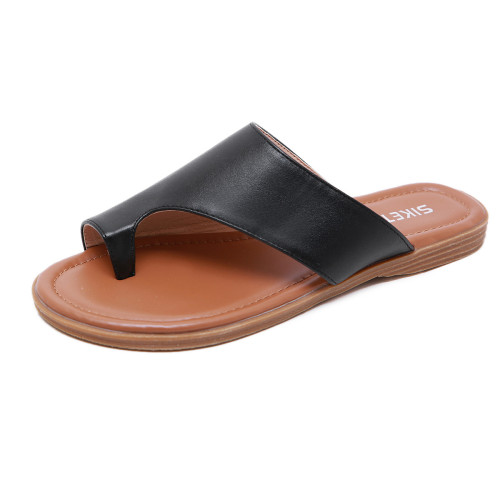 Luxury Soft PU Leather Flip Flops Female Casual Travel Bohemia Slippers