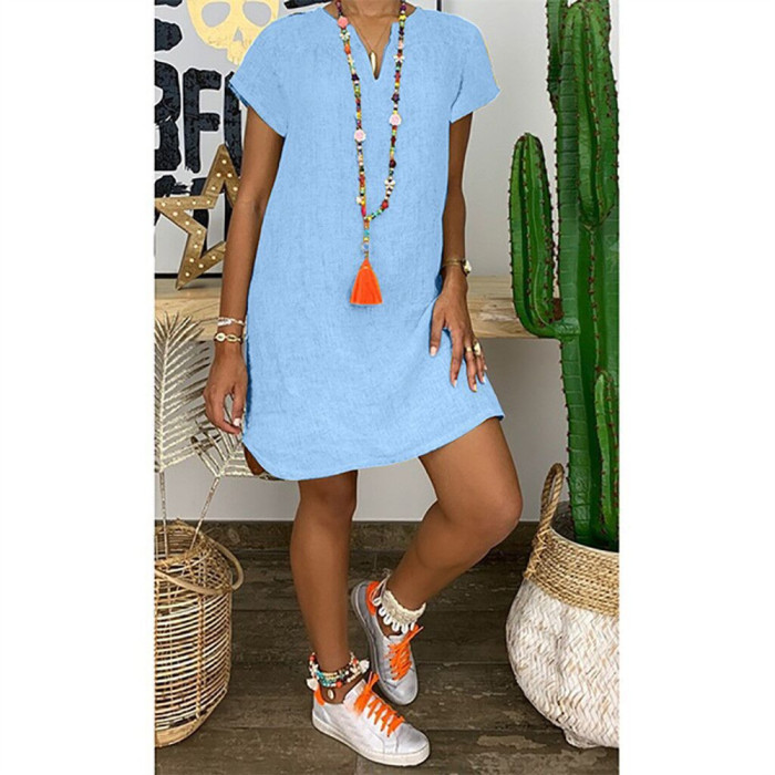 Women's Cotton High Quality Summer Linen & Cotton Dresses
