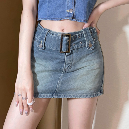 Fashion Sexy Women Denim Harajuku Punk Y2K Mini Skirt