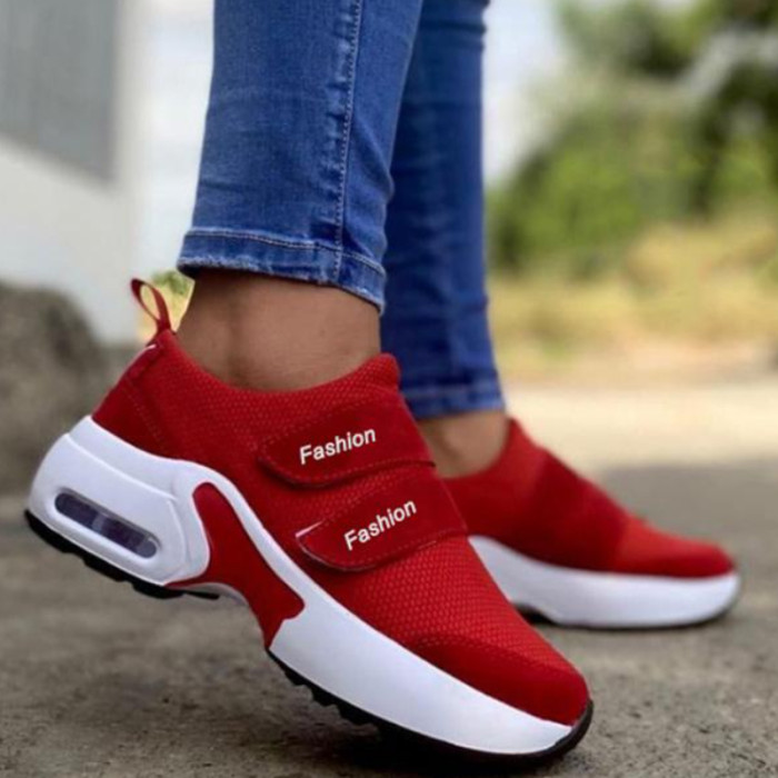 Women Fashion Platform Breathable Wedges Sneakers