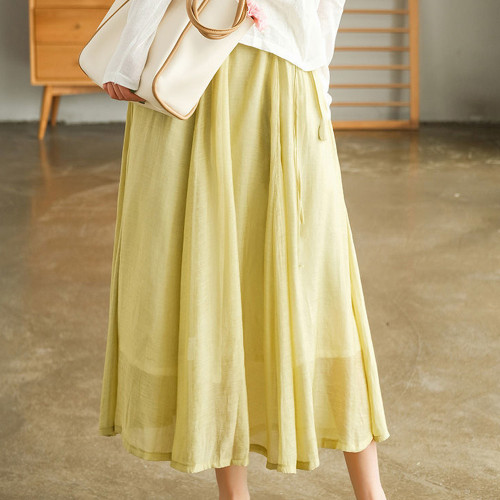 Fashionable A-Line Casual Loose Stretch Elegant Skirt