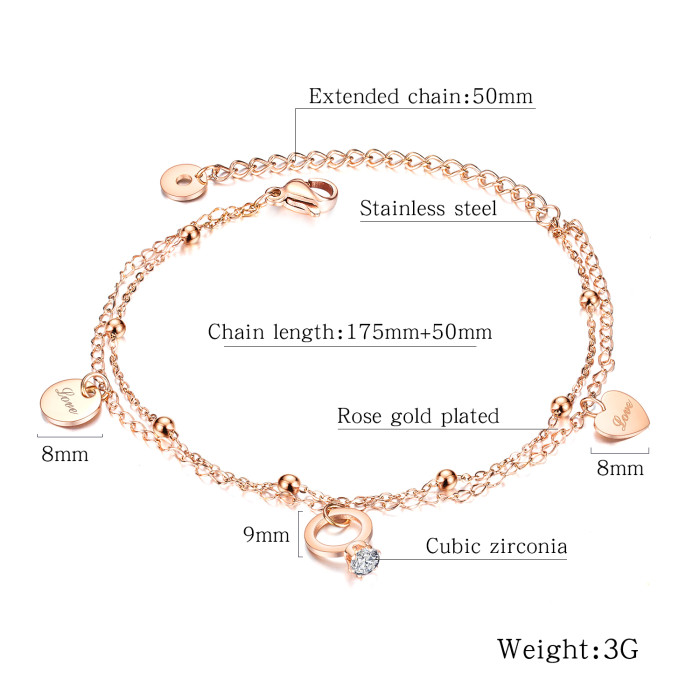 Wholesale Stainless Steel Ankle Chain Fashion Accessory