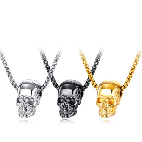 Wholesale Stainless Steel Small Anatomical Skull Pendant