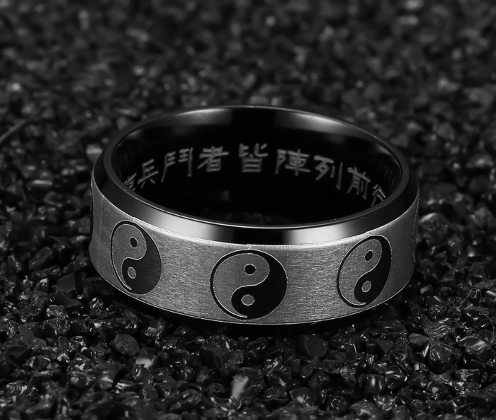Stainless Steel Ying Yang Ring Jewelry Wholesale Prices