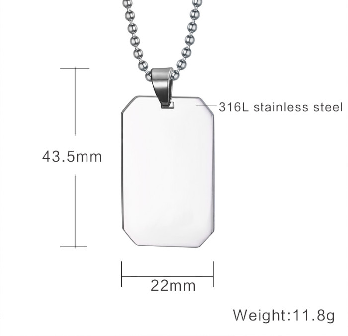 Stainless Steel Engravable Dog Tags