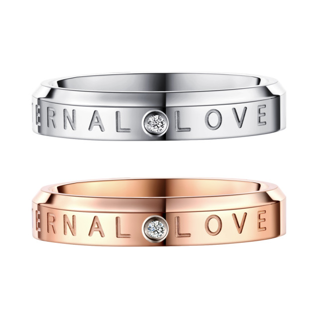 Wholesale Stainless Steel Eternal Love Symbol Ring