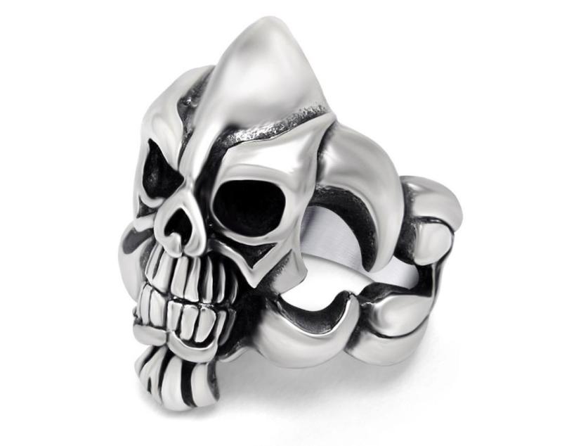 Wholesale Stainless Steel Bikers Skull Rings