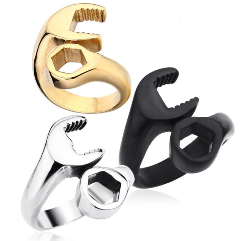 Wholesale Stainless Steel Wrench Biker Rings