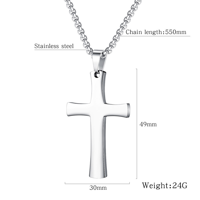 Wholesale Stainless Steel Stylish Cross Necklace