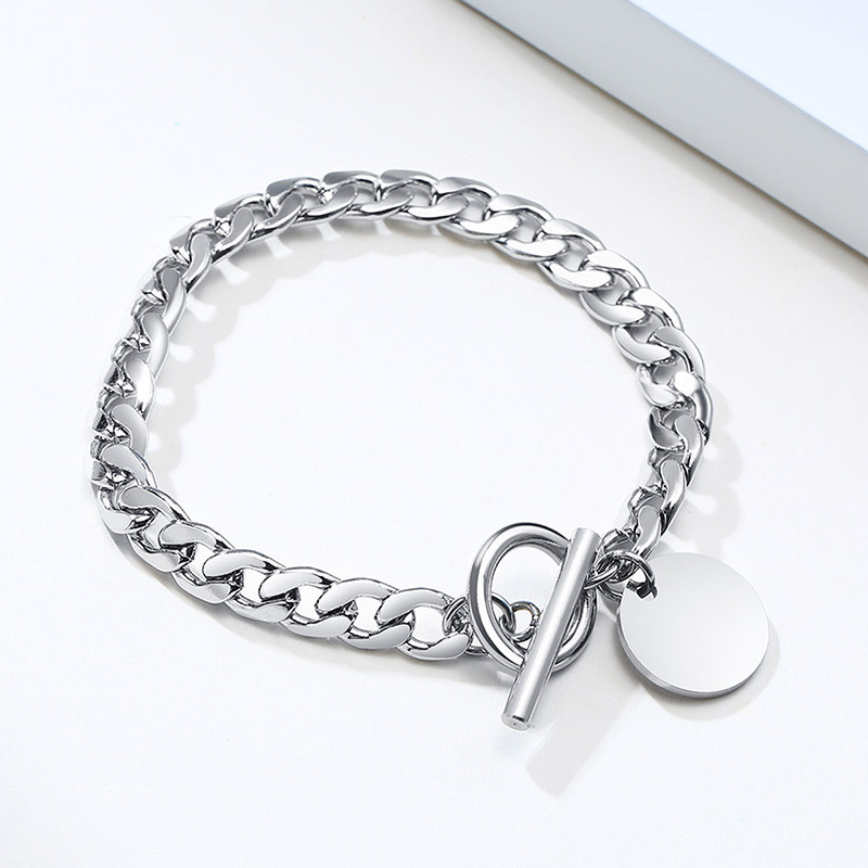 Wholesale Stainless Steel OT Buckle Hip Hop Bracelet