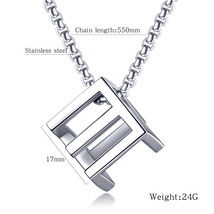 Wholesale Stainless Steel Love Rubik's Cube Pendant