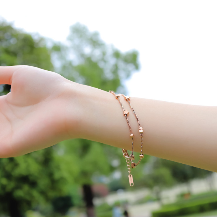 Wholesale Stainless Steel Womens Fashion Bracelet with Stars