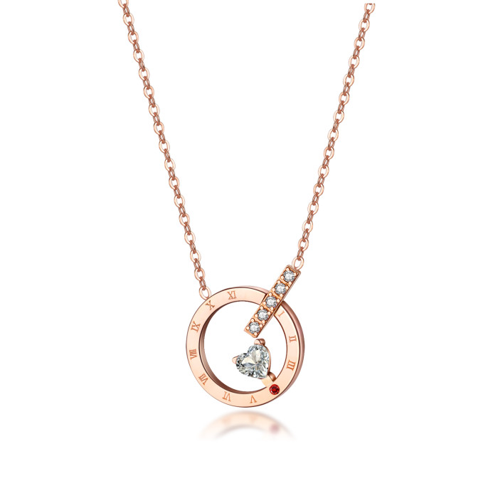 Wholesale Stainless Steel Womens Rose Gold Pendant Necklaces