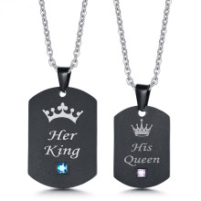 Wholesale 2018 Stainless Steel Couple Necklace Dog Tag