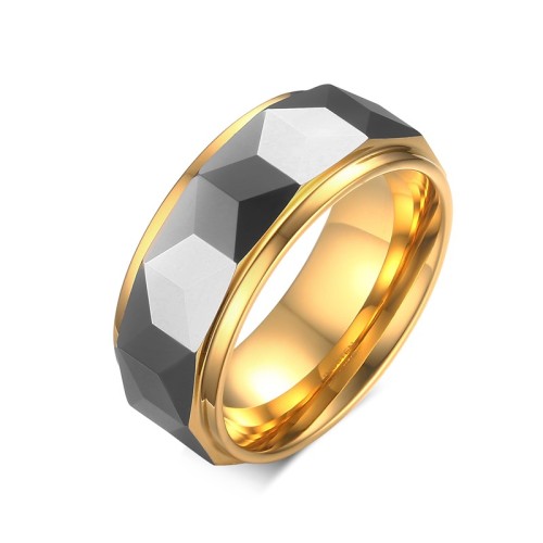 Wholesale Tungsten Carbide Gold Edge Ring