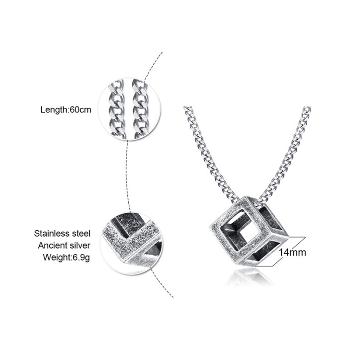 Wholesale Stainless Steel Cube Pendant Designs