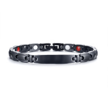 Wholesale Stainless Steel ID Black Magnetic Bracelet