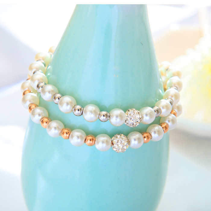 Wholesale Stainless Steel Bracelet with Pearls