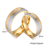 Stainless Steel Fashion Wavy Line Wedding Ring trends