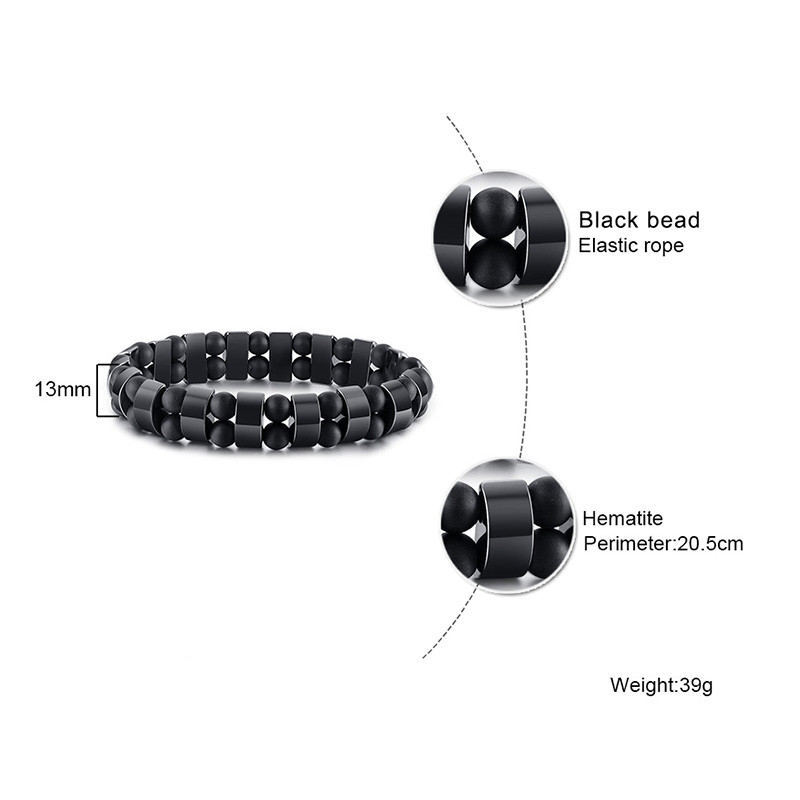Wholesale Men's Hematite Bead Bracelet