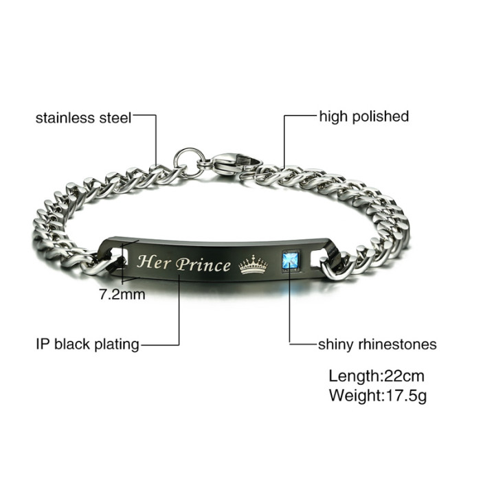 Wholesale Stainless Steel His and Hers Couple Bracelet