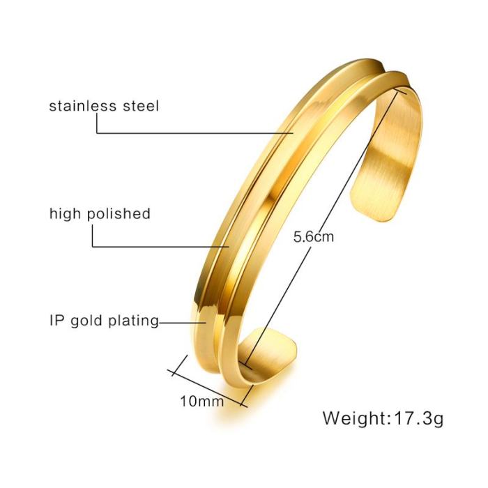 Wholesale Gold IP Stainless Steel Bangles Online