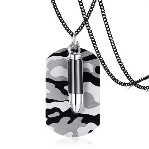 Wholesale Stainless Steel Camouflage Tag Pendant