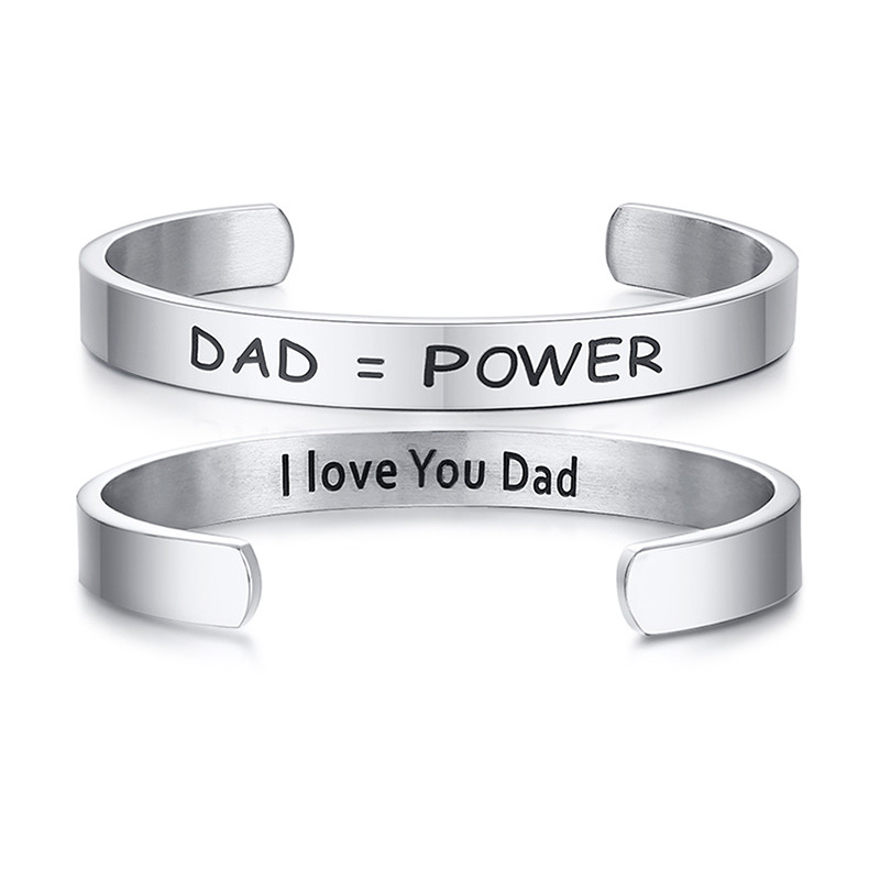 Wholesale Stainless Steel Dad Bracelet Bangle