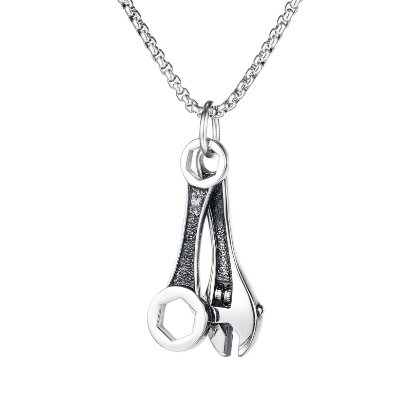 Wholesales Stainless Steel Mens Spanner Wrench Biker Pendant