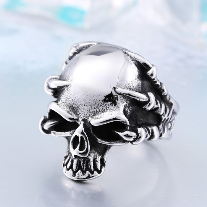 Wholesale Mens Stainless Steel Skull Ring