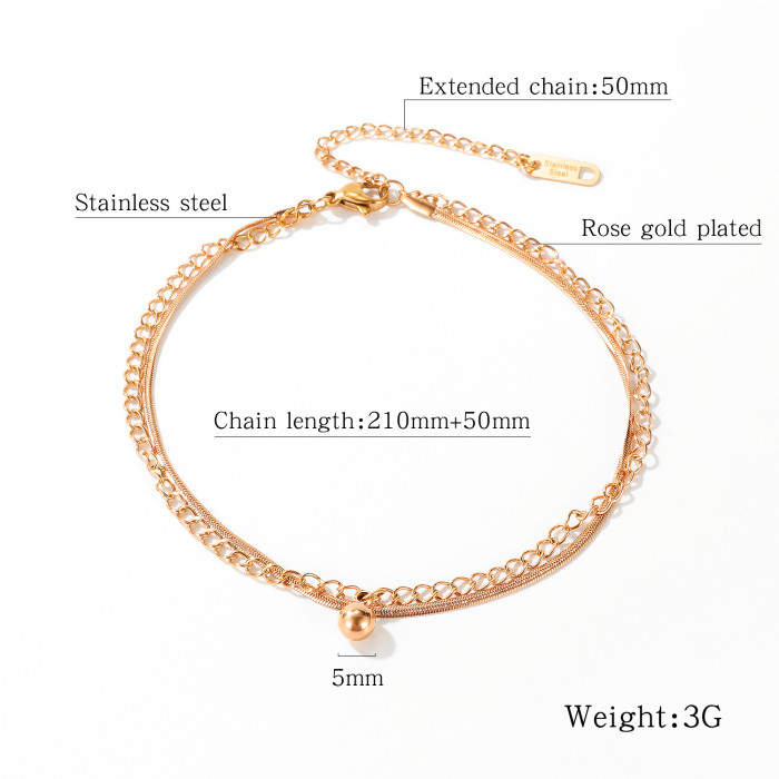 Wholesale Stainless Steel Fashion Anklets For Women